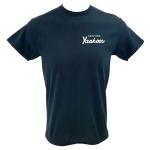 NEW YORK YANKEES Double Script Retro Logo Black Vintage style Baseball Tee y2k